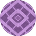 thumbnail image 1 of Ahgly Company Indoor Round Patterned Violet Purple Area Rugs, 8' Round, 1 of 6