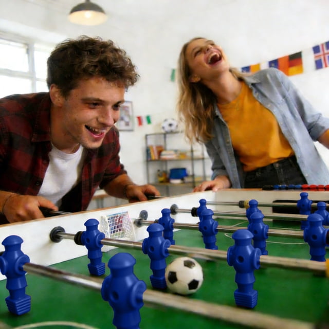 BotaniNest Replacement Foosball Players Realistic Figure For Football Game Blue And Red Foosball With Rod Holes