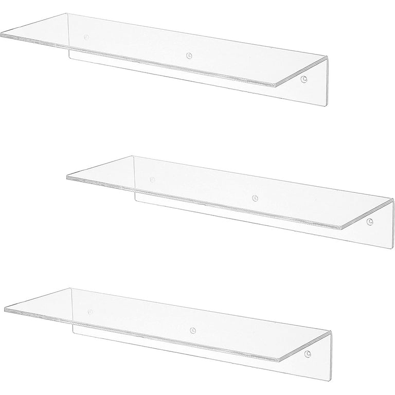 Wall Mounted Acrylic Shelf Racks, Set of 3 – MyGift