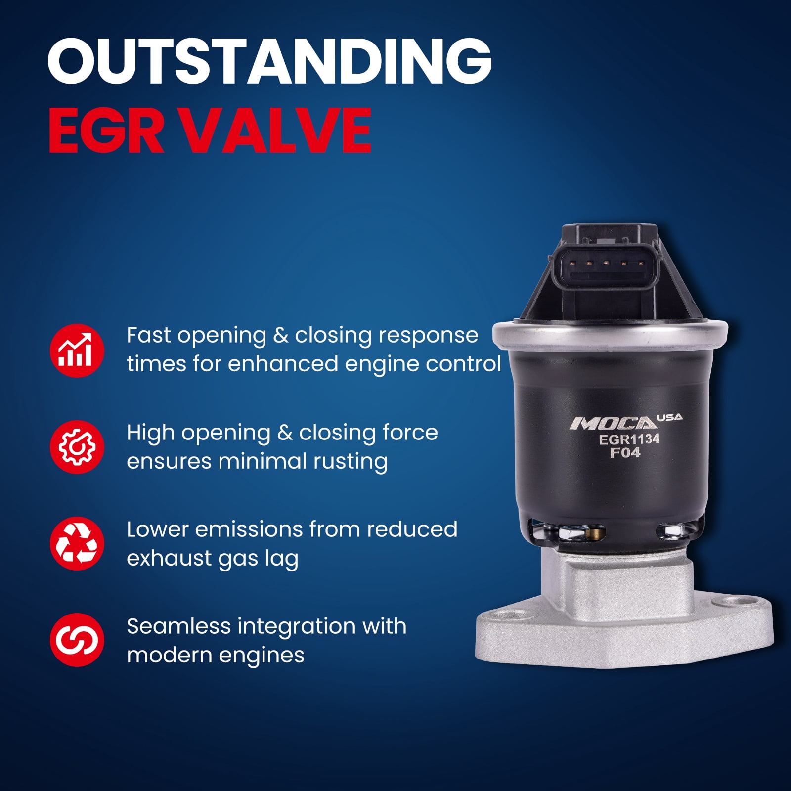 MOCA AUTOPARTS EGV1134 Exhaust Gas Recirculation EGR Valve Fit for 2010-2013 Acura MDX 3.7L & 2008-2012 Honda Accord 3.5L & 2008-2020 Honda Odyssey 3.5L