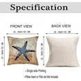 thumbnail image 5 of Set of 4 Nautical Pillow Covers Marine Starfish Sea Horse Turtle Shell Ocean Decorative Pillows Cover 20x20 Inch Summer Beach Coastal Theme Pillow Cases Cushion Cover Outdoor Decor, 5 of 6