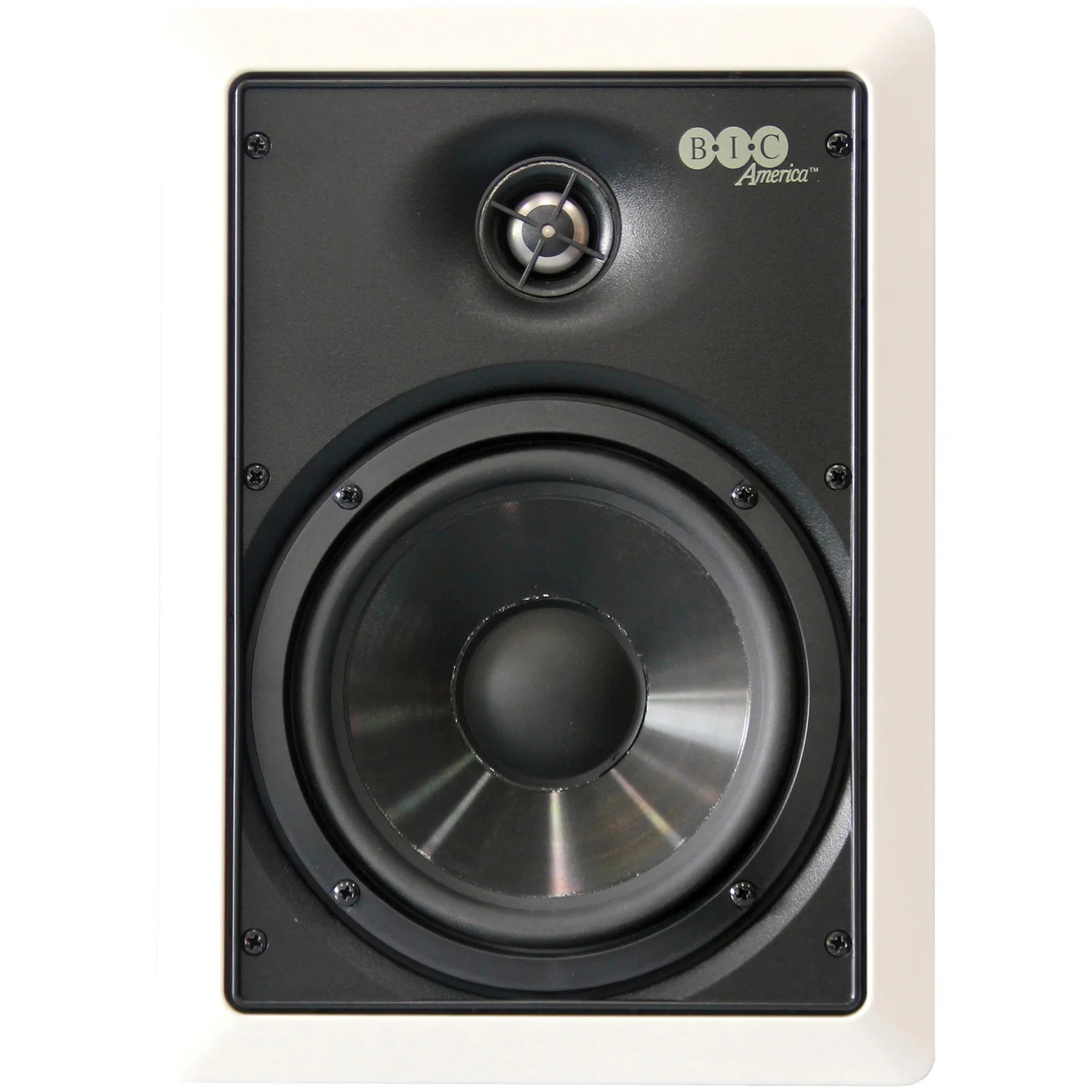 Bic America M-pro6w 150-watt 6.5" Weather-resistant In-wall Speakers With Pivoting Tweeters & Metal & Cloth Grilles - image 4 of 8