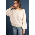 thumbnail image 2 of Puff Sleeve Boat Neck Sweater, 2 of 10