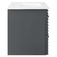 thumbnail image 3 of Modway Render 30" MDF Wood Wall-Mount Bathroom Vanity in Gray/White, 3 of 4