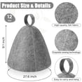 thumbnail image 3 of Wmhnj Gorro de baño para sauna de vapor, de algodn absorbente, con presilla para colgar, para hombres y mujeres., 3 of 9