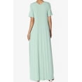 thumbnail image 2 of TheMogan Women's S~3X Soft Jersey Oversized V-Neck Short Sleeve Maxi Dress W Pocket, 2 of 6