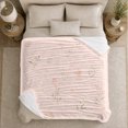 thumbnail image 5 of Dreamy Wildflower Star Scattered Pink, Peaceful Botanical Garden Scene, Warm Flannel Blanket for Sunroom and Reading Nook, Celestial Art Lovers Housewarming Gift, Celestial Home Decor, 5 of 9