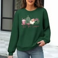 thumbnail image 2 of Womens Waffle Sweatshirts Christmas Loose Crewneck Long Sleeve Shirts Merry Christmas Printed Sweaters Casual Fashion Xmas Holiday Party Pullover Tops, 2 of 6