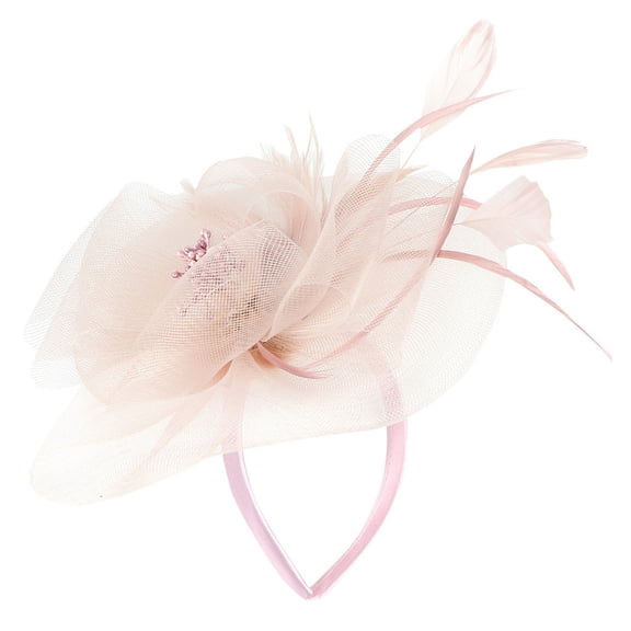 Fascinators Hats for Women Lightweight Organza Church Derby British Bridal Tea Party Adjustable Fascinator Pink