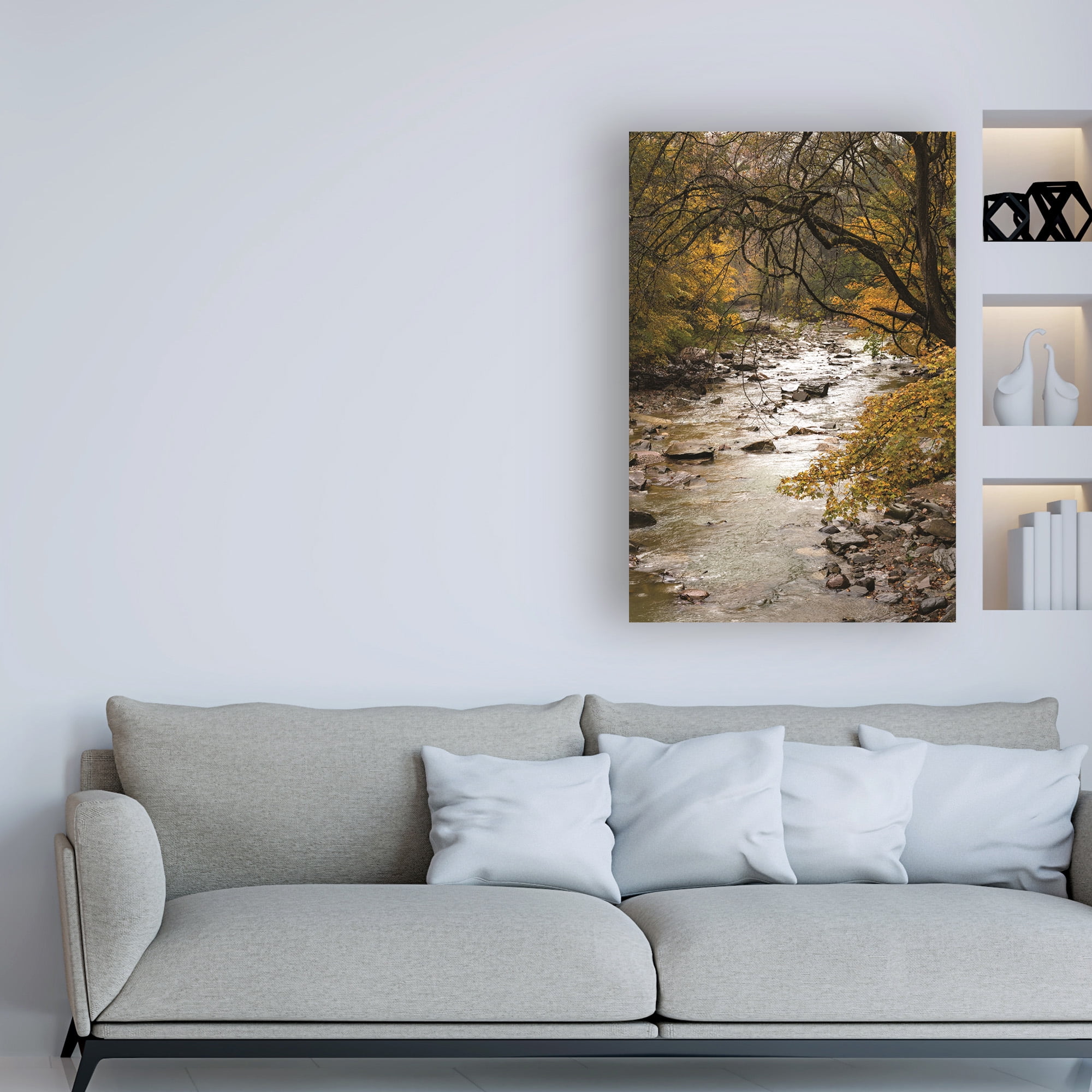Trademark Fine Art 'Yellow Maples along the River' Canvas Art by Kurt Shaffer Photographs