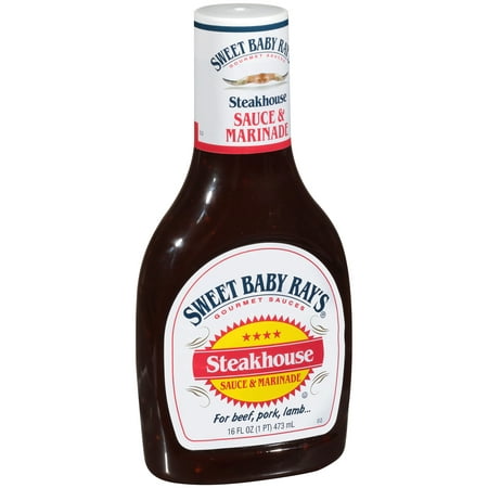 (2 Pack) Sweet Baby Ray's? Steakhouse Sauce & Marinade 16 fl. oz. Squeeze (Best Store Bought Steak Marinade)