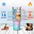 thumbnail image 4 of 40oz Cartoon Movie Stainless Steel Tumbler with Lid and Straw,Spill Proof Cartoon Travel Cup for Cartoon Lovers Double Wall Vacuum Insulated Coffee Mug with Handle Pink, 4 of 7