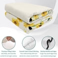 thumbnail image 4 of Queen Quilt Set 90''x96'', Yellow Spring Floral Lightweight Summer Bedspread Coverlet Set with 2 Pillow Shams, Pastoral Flowers Daisy Breathable All Season Quilt Bedding for Bedroom/Guest Room, 4 of 9