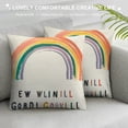 thumbnail image 3 of Orinice Rainbow Quote Art Graphic Decorative Cushion Throw Pillow Cover for Home 22x22in, 3 of 5