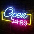 thumbnail image 3 of Open 24 Hours Neon Sign, Energy Saving LED Neon Open Sign  for Business, 3 of 7