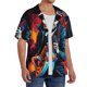 thumbnail image 2 of Fotbe Rock Skull Singer Camisa Estampada de Manga Corta para Hombre, Casual de Verano, Estilo Playero, Sin Arrugas-X-Large, 2 of 5