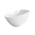 thumbnail image 6 of Elegant Kitchen & Bath BT30259GW-BGD 59 in. Bathtub, Glossy White with Brushed Gold Trim, 6 of 8