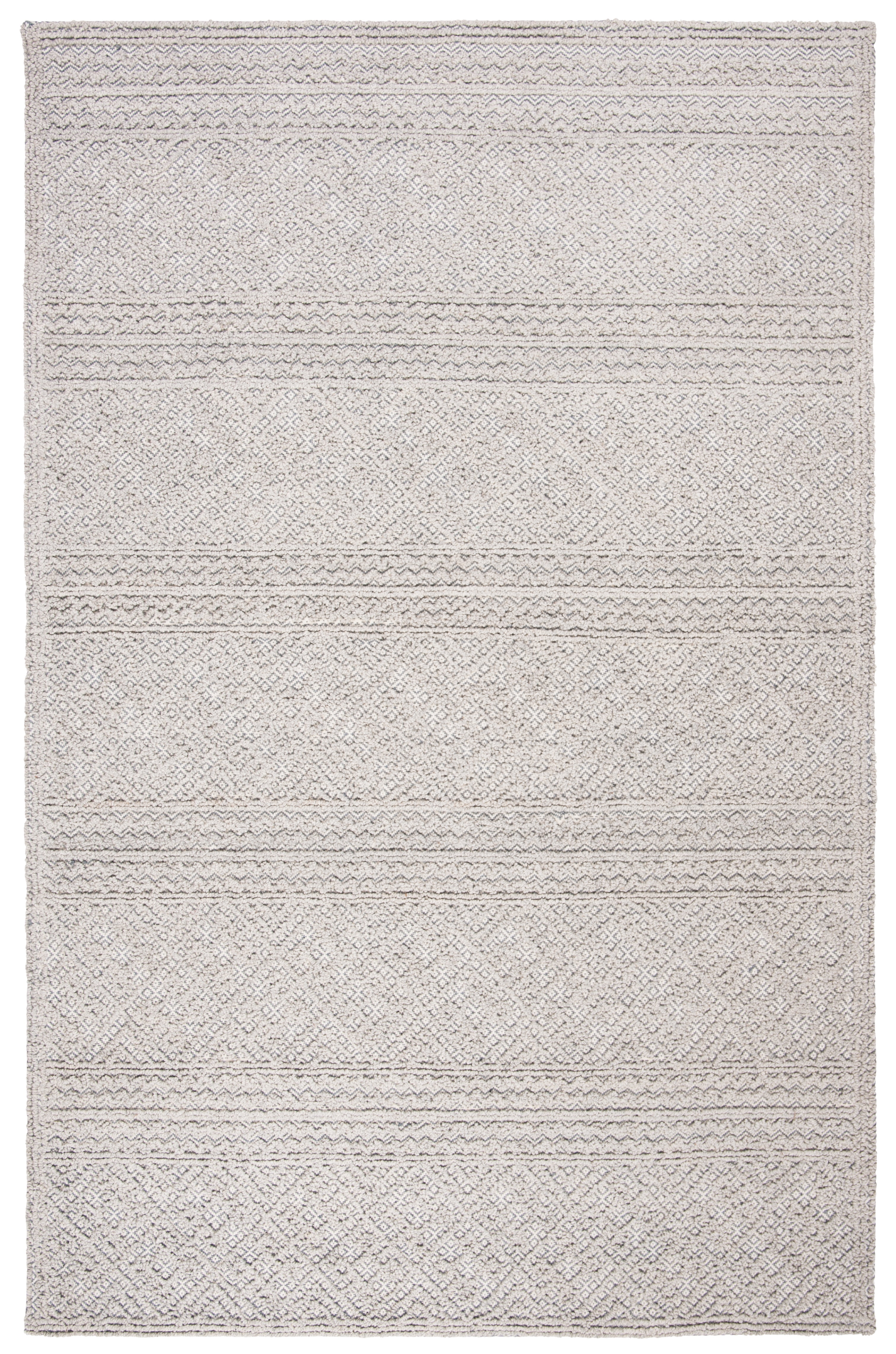 SAFAVIEH Trace Willoughby Geometric Striped Area Rug, Grey/Beige, 5' x 8'