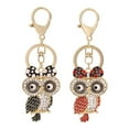 thumbnail image 2 of HOARBOEG Keychains for Men and Women Beautiful Owl Rhinestone Key Chain Crystal Purse Keychain Bag Key Ring, 2 of 8