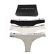 thumbnail image 4 of Bragas De Tanga Para Mujer [3 Piezas + Caja] Sexy Cintura Media Cómodas Deportivas De Color Sólido Transpirables, 4 of 4