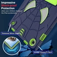 thumbnail image 5 of Allytech for Samsung Galaxy Tab A9+ 11.0" Case 2023 (SM-X210/X215/X216), Rugged Case with Hidden Kickstand & Adjustable Shoulder Strap, Thickned Silicon Edges Shockproof Protective Case - Blue+Green, 5 of 6