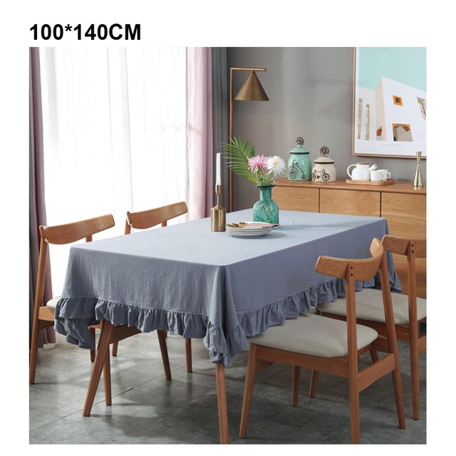 maskred Wide Application Rectangular Tablecloth Easy Wash And Vintage Style For Any gray 100*140CM 1Set