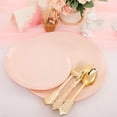 thumbnail image 4 of 60PCS Pink Plastic Plates Disposable - Heavy Duty Pink Plates for Party - Include 30Pieces 10.25inch for Dinner and 30Pieces 7.5inch for Dessert Salad, 4 of 7