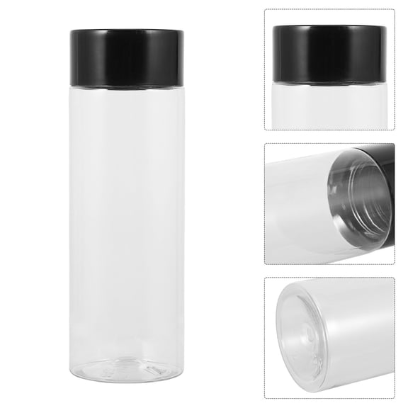 LEORX Reusable Drink Bottles Black Pet for Juice and Smoothie Storage