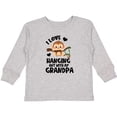 thumbnail image 3 of Inktastic Monkey I Love Hanging out with My Grandpa Boys or Girls Long Sleeve Toddler T-Shirt, 3 of 5