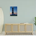 thumbnail image 2 of Stupell Blue Moonlit Lighthouse Coast Landscape Photography White Framed Art Print Wall Art, 2 of 7