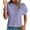 Purple, variant on aidice Tops for Women Eyelet Round Neck Short Sleeve Loose Shirts Comfy Casual Solid Color Summer T Shirts