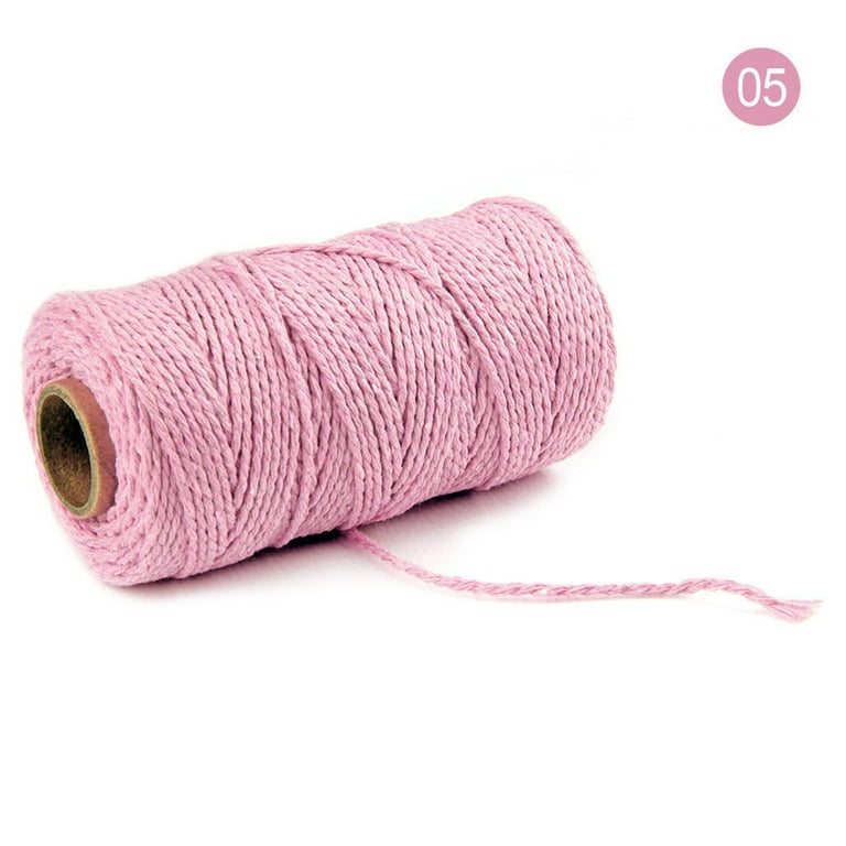 Noarlalf Knitting Needles 100m Cotton Crafts Rope Long/100Yard Cord String Macrame Home Textiles Knitting Machines, Women's, Size: One size, Pink