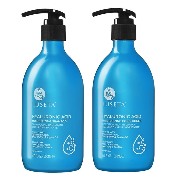 Set de champú y acondicionador Luseta Hidratante de 500 ml con aceite de argán