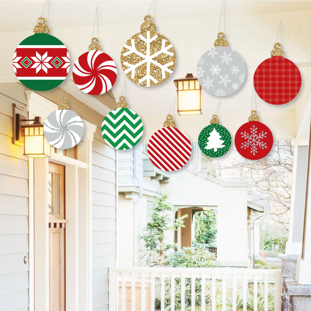 Big Dot of Happiness Hanging Ornaments - Outdoor Holiday and ...