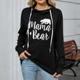 thumbnail image 2 of Shadoumai Womens Sweatshirt Mama Bear Shirt Casual Long Sleeve Tops Crew Neck Sweatshirts With Pockets Fall Fashion Outfits Clothes, 2 of 8
