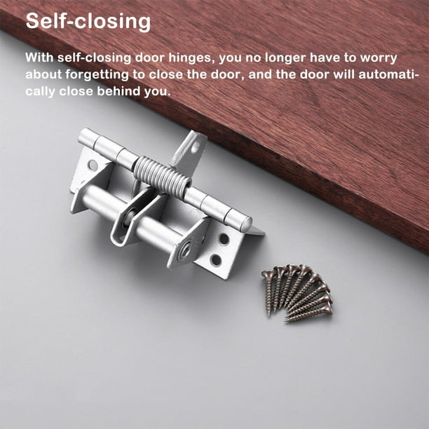 thinsony 4 Pieces Invisible Door Spring Hinge 90° Self-closing Gate ...