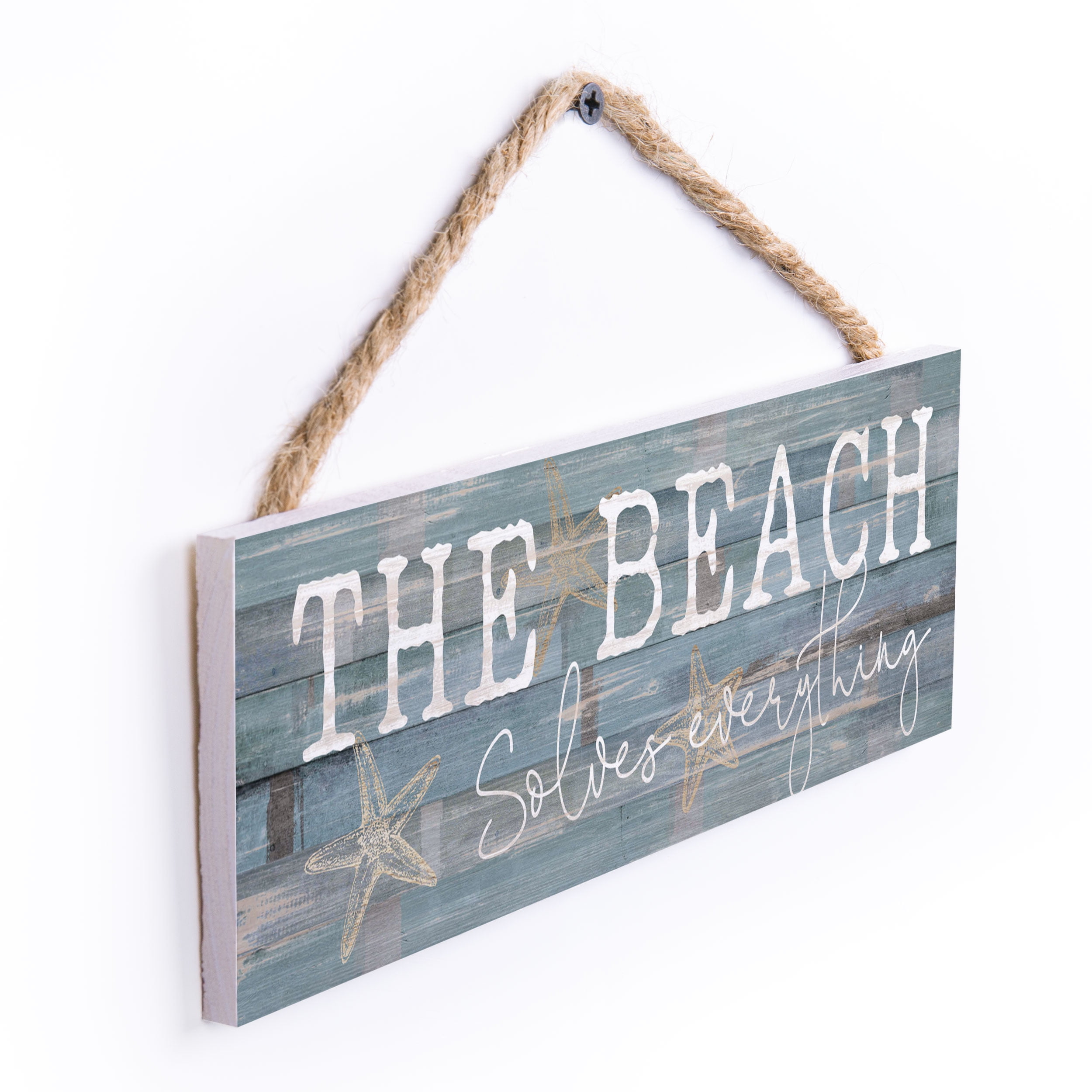 Graham Dunn Take Me to The Beach Nautical Blue 10 x 4 Pine Wood Hanging Décor String Sign P