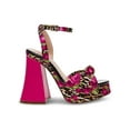 thumbnail image 2 of Betsey Johnson Womens Brylie Floral Print Satin Platform Sandals, 2 of 3