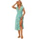 thumbnail image 1 of Vestido midi floral Allegra K Verde XL, 1 of 5