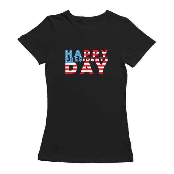 Happy President's Day American Flag Graphic Women's T-shirt
