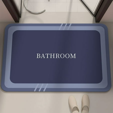 JASKFLY Bath Mat – Super Absorbent Dry Fast Rubber Backing Non Slip Washable Bathroom Floor Rug for in Front of Bathtub and Shower Room (Dark Blue) JASKFLY Bath Mat – Super Absorbent Dry Fast Rubber Backing Non Slip Washable Bathroom Floor Rug for in Front of Bathtub and Shower Room (Dark Blue)