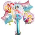 thumbnail image 2 of globos de aluminio de Cenicienta Rapunzel para niña, decoraciones de fiesta de cumpleaños de princesa, bolas de helio con número de 32 pulgadas, globo de juguete para niños（6 pcs13, 2 of 5