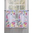 thumbnail image 5 of Easter Bathroom Window Curtain, Watercolor Eggs Flowers Berry Plants Purple Plaid Light Filtering Coffee Kitchen Curtains, Bedroom Living Room Curtains 2 Panel 84"x54", 5 of 6