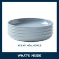 thumbnail image 4 of Corelle Stoneware 4-Piece Set of 30 oz Pasta Bowls, Service for 4, Nordic Blue, 4 of 8