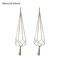 Boho Macrame Plant Hanger Kit,2Pc Plant Hangers,Hanging Planter for Indoor Plants Decorative Macrame Pot Hanger for Home Decor,Handmade Woven Cotton Rope Flower Pot Crochet Plant Holder Stand