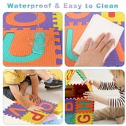 84.6inx56.4in Alphabet Play Mat For Kids Toddlers - Interlocking Foam Puzzles ABC & Numbers 0 To 9 Flooring Mat For Play & Exercise For Crawling Baby, Infant, Classroom, Toddlers, Kids, Gym Workout
