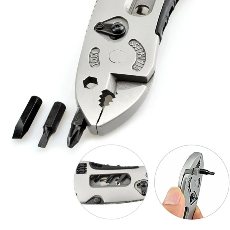 Outdoor Survival Tool Pocket Multi-Tool Pliers Screwdriver Wrench Gear tool Kit 