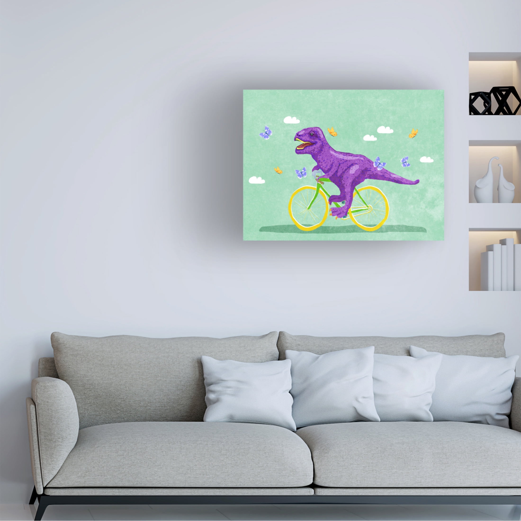 Trademark Fine Art Raissa Oltmanns Dino Racer Canvas Wall Art