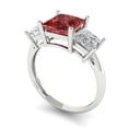 thumbnail image 2 of Three-Stone Engagement Ring for Women - 2.5ct Natural Garnet in 14K White Gold Promise Ring, 2 of 5