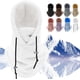 thumbnail image 1 of Moon Cozy Hood, máscara de esquí Sherpa Hood, máscara de esquí de invierno para exteriores, resistente al viento, máscara de esquí para hombres y mujeres, Blanco, Talla única, 1 of 3